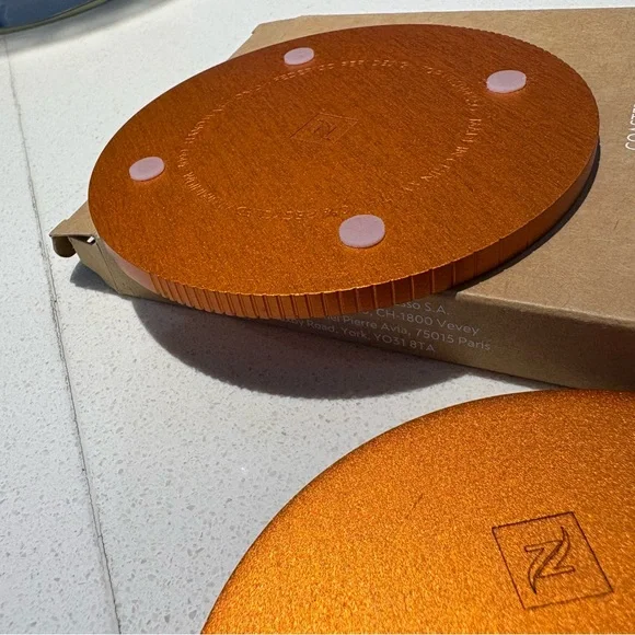 Nespresso Barista Collection Aluminum Orange Coasters - Picture 7 of 15